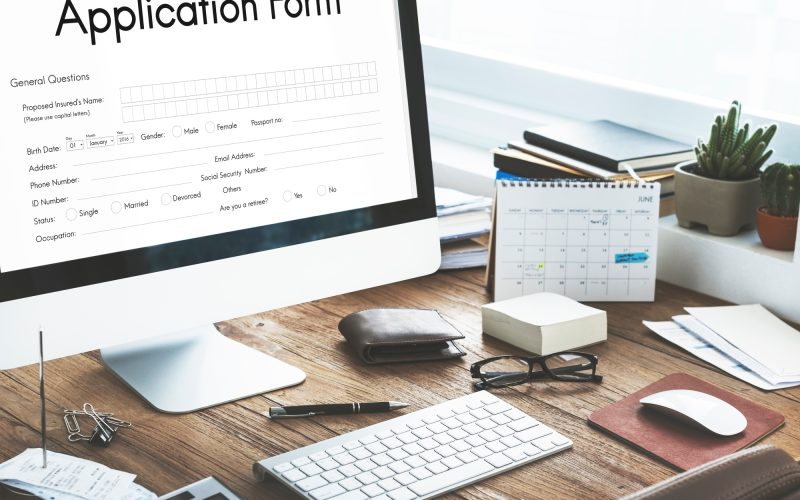 Application Form Employment Document Concept